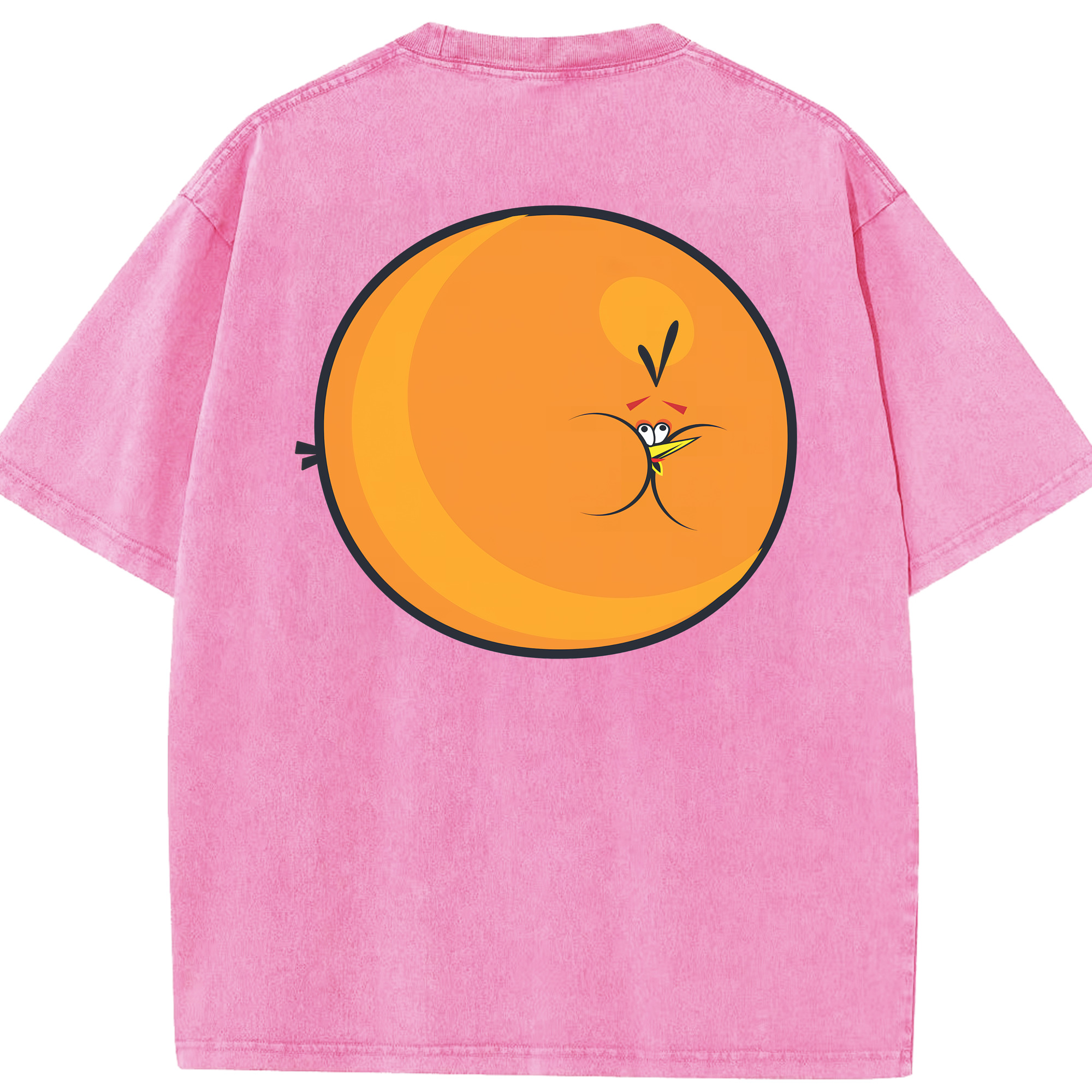 （画像用） Angry Birds アングリーバード 綿100% ヴィンテージ風 半袖Tシャツ（背面プリント）